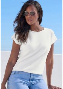 Vivance Witt Damen Kurzarmshirt, creme, Gr&ouml;&szlig;e 32/34, 80% Polyester, 16% Viskose, 4% Elasthan