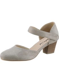 Andrea Conti Damen Pumps mit Klettverschluss hellgrau