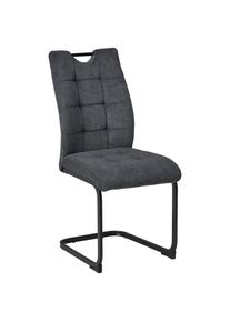 Mid.you Schwingstuhl , Anthrazit , Metall, Textil , C-Form , 44x96x59 cm , Esszimmer, Esszimmerserien