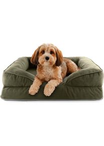 Lumaland, Hundebett &raquo;Indoor Cord S&laquo;, gr&uuml;n, B/H/L: 60 cm x 18 cm x 70 cm