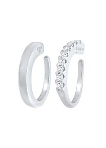 Elli, Femmes Boucles d'oreilles, argent / transparent