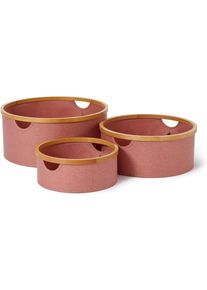 Lumaland, Aufbewahrungsbox &raquo;rund 3 St&uuml;ck&laquo;, rosa, Polyester, B/H/T: 20 cm &Oslash; 45 cm