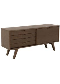 AC Design, AC Design Sideboard &raquo;A-Line 160 x 45 x 72 cm&laquo; Elegante Anrichte in weiss pigmentierter Eiche, dunkelbraun, B/H/T: 160 cm x 72 cm x 45 cm