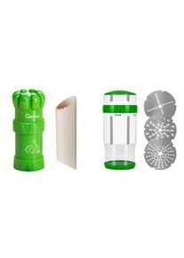 Genius, Gem&uuml;se-Scheibenschneider &raquo;Nicer Dicer Maestro inkl. Knoblauch-Schneider G5, Set 6tlg&laquo; Super handlich & immer im Einsatz, wechselbare Eins&auml;tze,