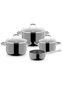 WMF, WMF Topf-Set &raquo;Fusiontec Essential Pro&laquo; Set, 7 tlg. Edelstahl Glas, schwarz