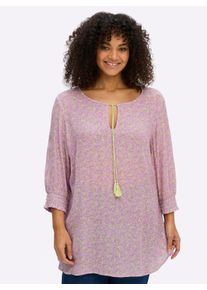 sheego Witt Damen Tunika mit 3/4-&Auml;rmeln, orchidee-pistazie-bedruckt, Gr&ouml;&szlig;e 52, 100% Viskose