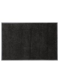 Goodproduct, GOODproduct Fussmatte &raquo;Lavea&laquo; rechteckig 9 mm H&ouml;he Schmutzfangmatte, Uni-Farben, In- und Outdoor-Teppich, waschbar, schwarz, Kunstfaser, 