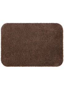 Goodproduct, GOODproduct Fussmatte &raquo;Willa&laquo; rechteckig 9 mm H&ouml;he In- und Outdoor geeignet, waschbar, braun, Kunstfaser, 9 mm