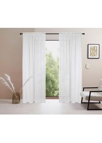 LeGer Home by Lena Gercke, LeGer Home by Lena Gercke Gardine &raquo;Marusha&laquo; Stangendurchzug 1 Stk. tlg. Leinenoptik, grob gewebt, verschiedene Gr&ouml;ssen, 