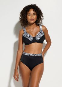 Minimizer-Bikini mit gepolsterten Tr&auml;gern (2-tlg. Set) in schwarz, Gr&ouml;sse 52D (105), bonprix