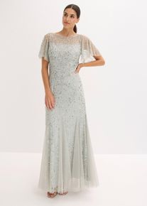 Robe de soir&eacute;e en bleu, Taille 38, Couleur/Motif: menthe fum&eacute;, bonprix