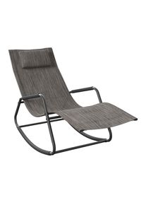 Ambia Garden Schaukelliege , Grau, Anthrazit , Metall, Textil , F&uuml;llung: Komfortschaum , 57x81x143 cm , Gartenm&ouml;bel, Gartenliegen, Schaukelliegen