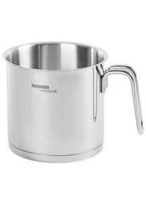 Homeware Profession. Milchtopf , Silberfarben , Metall , 1,5 l , 12 cm , Lfgb , Messskala, backofengeeignet, rostfrei , Kochgeschirr, T&ouml;pfe, Schnabel- & Milcht&ouml;pfe