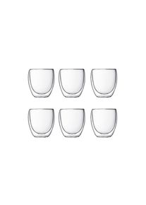 Bodum, Espressoglas &raquo; Kaffeeglas Pavina 44318 dl, 6 S&laquo; 6 teilig, transparent, Borosilikatglas, 8,9 cm