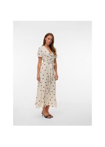 V&eacute;ro Moda Vero Moda, Unisex, Sommerkleid &raquo;VMJOAN S/S 7/8 SHIRT DRESS WVN BTQ&laquo; Viskosemischung, birch aop:joan, L, N-Gr, Wadenlanges Kleid von Vero Moda