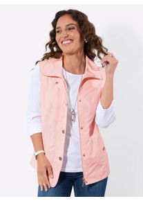 WITT Damen Weste mit Zick-Zack-N&auml;hten, hellros&eacute;, Gr&ouml;&szlig;e 48, 100% Polyester