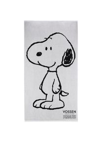 Vossen, Strandtuch, schwarz, wei&szlig;, Samt, Baumwolle, 1 Stk.