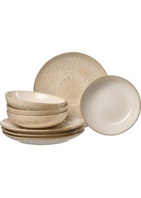 Ritzenhoff & Breker Ritzenhoff & Breker, Tafelservice &raquo;Omara&laquo; Reaktivglasur, jedes St&uuml;ck ein Unikat, beige, Steingut, 8 Stk.