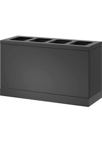 Collecteur de tri Bica Basic, capacit&eacute; 4 x 10 l, anthracite