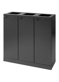Collecteur de tri Bica Advanced, capacit&eacute; 3 x 65 l, anthracite