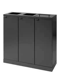 Collecteur de tri Bica Advanced, capacit&eacute; 3 x 65 l, 1 couvercle, anthracite