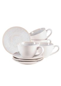 M&auml;ser M&auml;ser Kaffeeservice , Weiss , Keramik , 8-teilig , 13.5x6.5x10 cm , Geschirr, Geschirr-Sets, Kaffeeservice