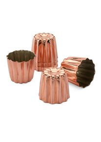 Cu Artigiana Backform Canel&eacute; Kupfer verzinnt 6 St&uuml;ck