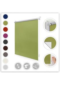 LICHTBLICK Original, LICHTBLICK ORIGINAL Seitenzugrollo &raquo;Klemmfix Hitzeschutz&laquo; verdunkelnd Perlreflex-beschichtet energiesparend ohne Bohren 