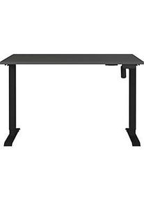 Schreibtisch Monaco, elektrisch h&ouml;henverstellbar, Rechteck, T-Fuss, Memorybedienpanel, B 1200 x T 800 x H 720-1190 mm, graphit/schwarz