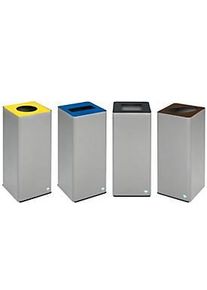 Var Wertstoffsammler Quadro, 4-fach Sortierung, Aluminiumgriff, 280 l, 44 kg,,