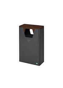 Var Wertstoffsammelger&auml;t WSG 82, 60 l, Stahl, eisenglimmer beschichtet, Aluminiumgriff, gr&uuml;n RAL 6001