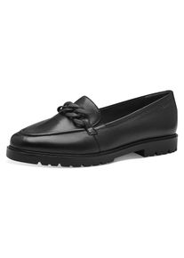Tamaris, Unisex, Slipper , Loafer, Halbschuh, Schlupfschuh mit eleganter Zierkette, schwarz, 38, Klassicher Slipper mit kleinen Stretcheins&auml;tze f&uuml;r 