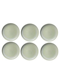 Villeroy & Boch Villeroy & Boch, Dessertteller &raquo;Perlemor Alga 6 St&uuml;ck&laquo;, gr&uuml;n, Porzellan, 23,8 cm