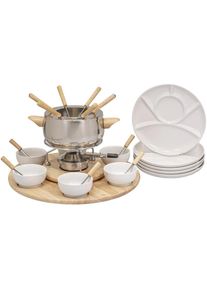 Kadastar, Fondue &raquo;Set Claudia&laquo;, braun, edelstahl, wei&szlig;