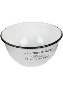 AMBIENTE HAUS, Sch&uuml;ssel &raquo;Sch&uuml;ssel aus Emaille in Antikweiss&laquo; 1 Stk. aus Emaille, wei&szlig;, Emaille, B/H/L: 18 cm x 9 cm