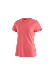 Maier Sports, Unisex, Funktionsshirt &raquo;Trudy&laquo; Unisex T-Shirt, Kurzarmshirt f&uuml;r Wandern und Freizeit, altrosa, 50, Funktionales T-Shirt mit V-Ausschnitt
