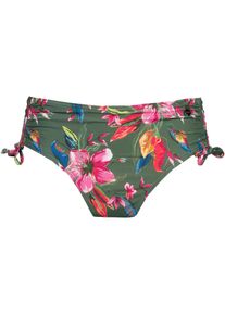 Lascana Bikinihose mit Raffung Bikini Hose Damen - Gr&ouml;&szlig;e 42 - oliv