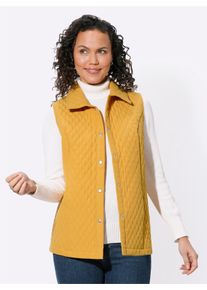 WITT Damen Steppweste aus pflegeleichter Microfaser, ocker, Gr&ouml;&szlig;e 52, 100% Polyester. Wattierung: 100% Polyester