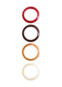 Mango, Femmes Bracelet 'MICAELA', brun fonc&eacute; / orange / rouge / blanc