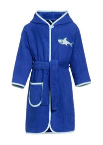 Playshoes Bademantel Jungen Gr&ouml;&szlig;e 86/92 kobaltblau / pastellblau