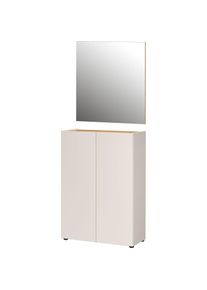 Germania, Germania Garderoben-Set &raquo;Alviano&laquo; 2 Stk. tlg., kaschmir, navarra, eiche, nachbildung, Glas, Holzwerkstoff, B/H/T: 74 cm cm x 200 cm cm x 33 