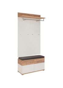 Germania, Germania Garderoben-Set &raquo;GW-Topix&laquo; Set, 3 Stk. tlg., wei&szlig;, navarra, eiche, nachbildung