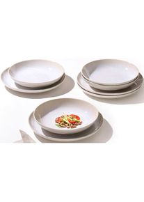 Ritzenhoff & Breker Ritzenhoff & Breker, Tafelservice &raquo;Laredo&laquo; Geschirr-Set, Reaktionsglasur, jedes St&uuml;ck ein Unikat, creme, Steinzeug, 8 Stk.