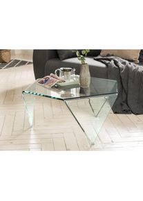 PAROLI, Couchtisch, klarglas, B/H/T: 80 cm x 42 cm x 90 cm