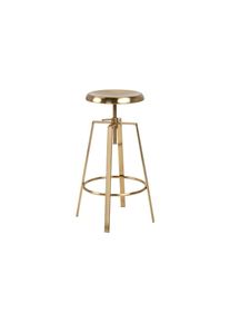 AC Design, AC Design Barhocker &raquo;Goose 41 x 87 cm&laquo; Barhocker ohne R&uuml;ckenlehne aus gold-geb&uuml;rstetem Stahl, goldfarben, B/H/T: 41 cm x 87 cm x 41 cm