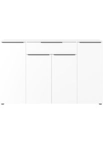 Germania, Germania Sideboard &raquo;Mailand&laquo; Sideboard mit einer Schublade und 4 T&uuml;ren, in graphit & weiss verf&uuml;gbar, wei&szlig;, Holzwerkstoff, B/H/T: 161 cm x 