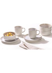 Ritzenhoff & Breker Ritzenhoff & Breker, Fr&uuml;hst&uuml;cks-Geschirrset &raquo;Laredo&laquo; Reaktivglasur, jedes St&uuml;ck ein Unikat, creme, Steinzeug, 12 Stk.