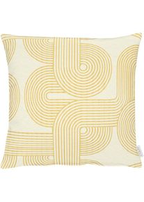 Apelt, Apelt Dekokissen &raquo;Nova&laquo;, beige, gelb, Obermaterial: 90% Polyester, 10% Viskose. F&uuml;llung: 100% Polyester, 1 Stk.