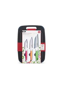 Zyliss, Zyliss Schneidebrett &raquo;mit Messer, 4-teilig 28 cm x 37 cm&laquo;, mehrfarbig, B/H/L: 28 cm x 37 cm