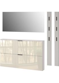 Germania, Germania Garderoben-Set &raquo;Valega&laquo; 4 Stk. tlg., kaschmir, Glas, Holzwerkstoff, B/H/T: 200 cm cm x 200 cm cm x 19 cm cm